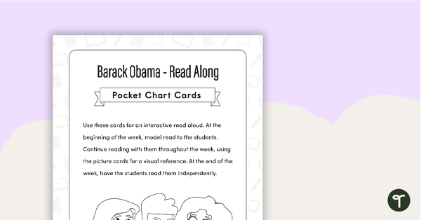 Barack Obama - Second Grade Pocket Chart Reading Cards teaching resource