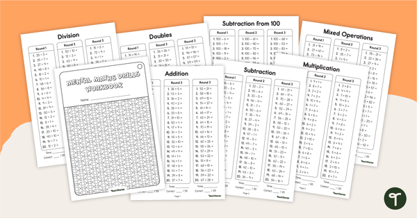 Preview image for Year 6 Mental Maths Drills Workbook - teaching resource