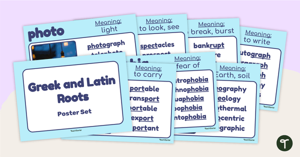 Preview image for Greek/Latin Roots Posters - teaching resource