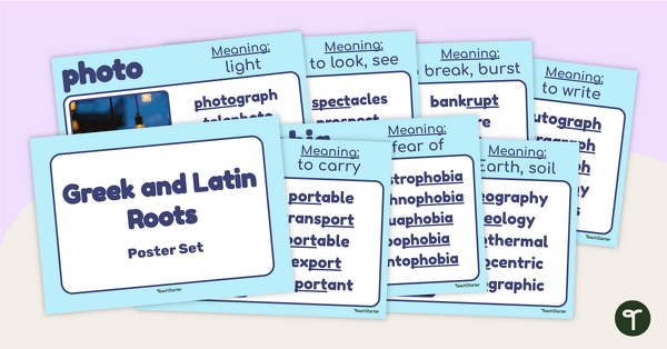 Preview image for Greek/Latin Roots Posters - teaching resource