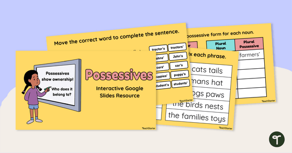 Possessive Google Interactive teaching resource