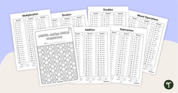 Preview image for Year 5 Mental Maths Drills Workbook - teaching resource