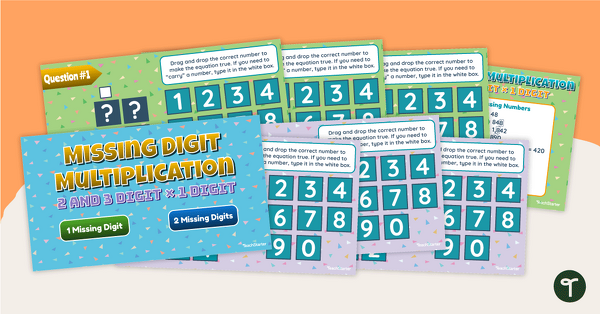 Image of Missing Digit Multiplication - Interactive Activity