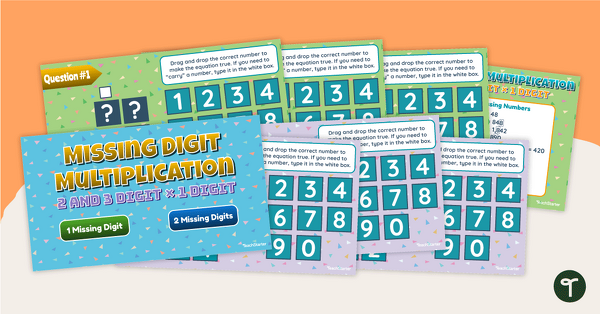 Go to Missing Digit Multiplication - Interactive Activity teaching resource