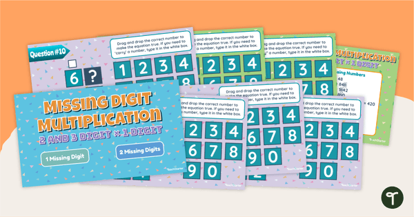 Preview image for Missing Digit Multiplication - Interactive Activity - teaching resource