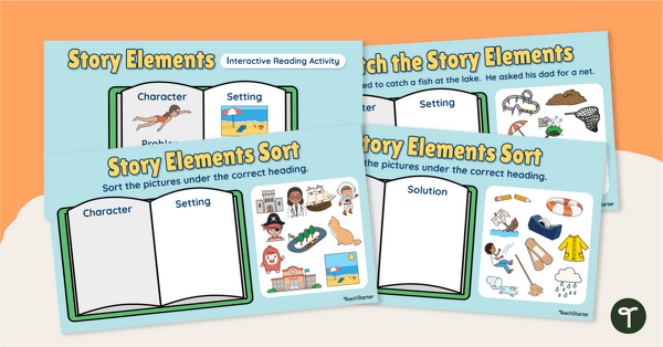Google Slides Interactive - Story Elements Activity teaching resource