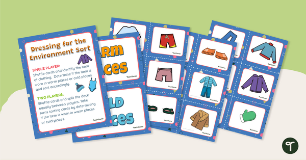 Image of Dressing for the Physical Environment Sorting Activity