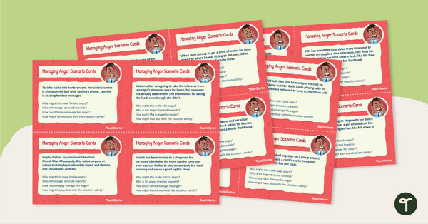 Preview image for Managing Anger Scenario Cards - teaching resource