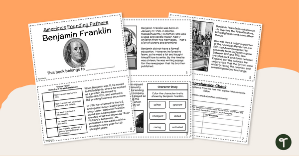 Go to Benjamin Franklin Social Studies Reader and Activity Booklet teaching resource