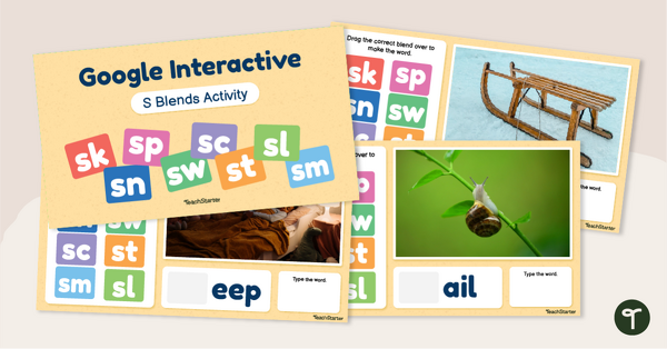 Preview image for Google Interactive S-Blends Activity - teaching resource