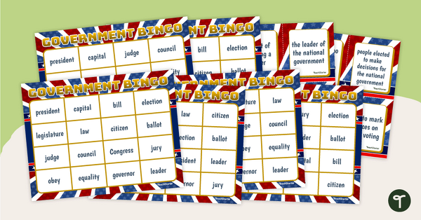 Image of United States Government Bingo