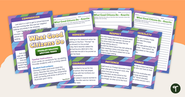 Preview image for How to be a Good Citizen - Problem Solving Activity - teaching resource