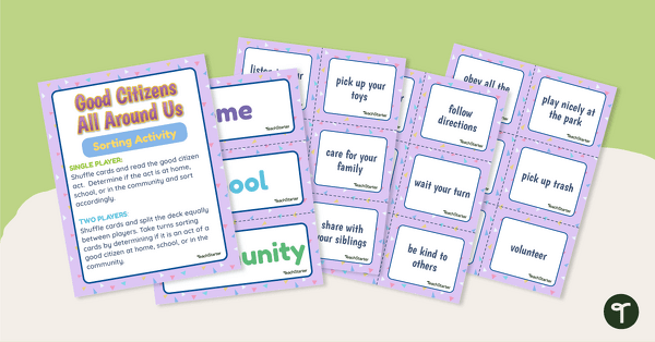 Preview image for Good Citizens Around Town Sorting Activity - teaching resource