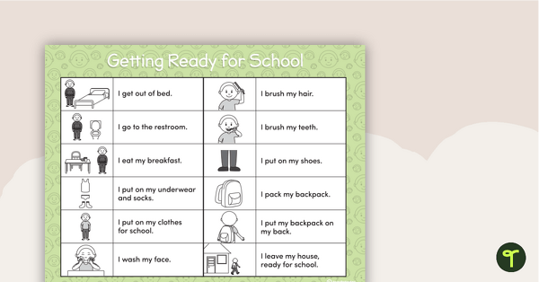 Social Stories - Getting Ready for School teaching resource