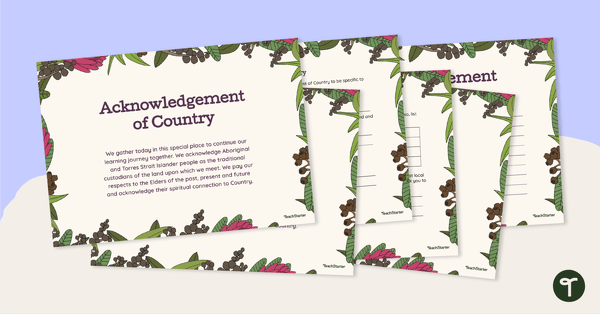 Preview image for How to Write an Acknowledgement of Country – Upper Years Activity - teaching resource