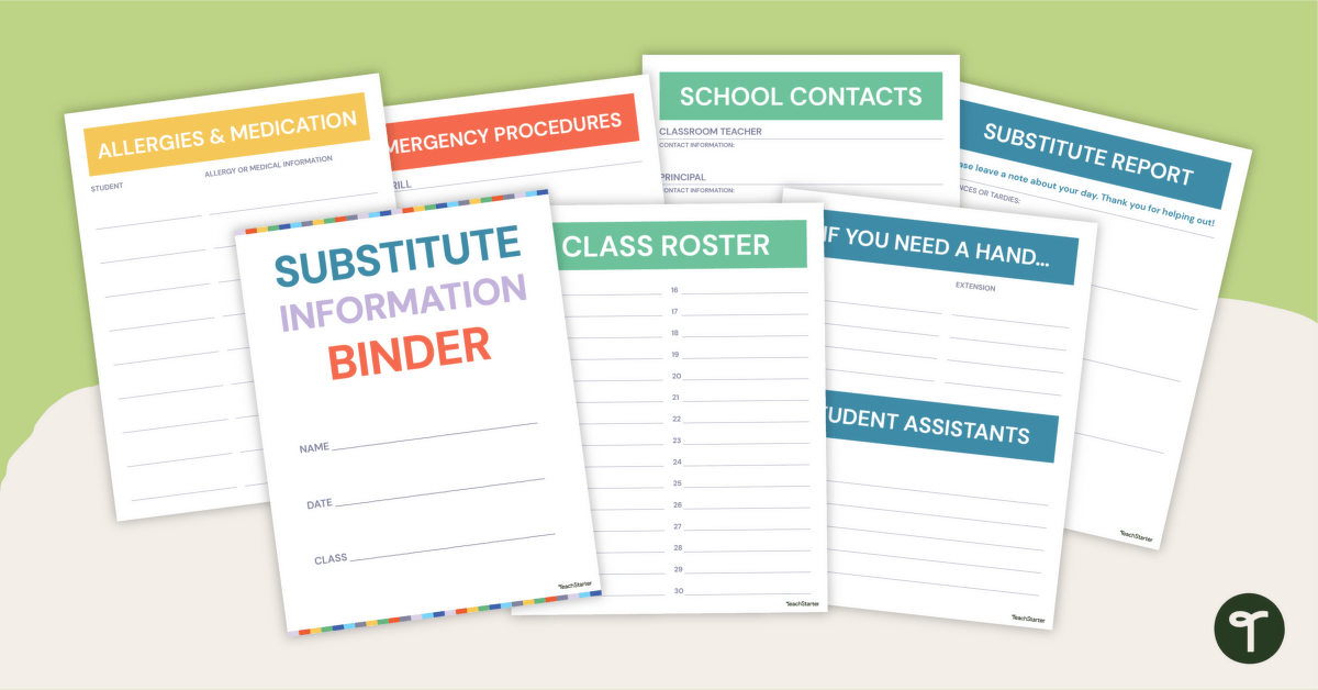 Sub Folder - Sub Binder Template Pack teaching resource
