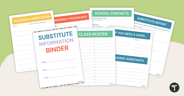 Go to Sub Folder - Sub Plans Template Pack teaching resource