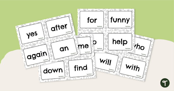 Go to Dolch Sight Word Flash Cards teaching resource