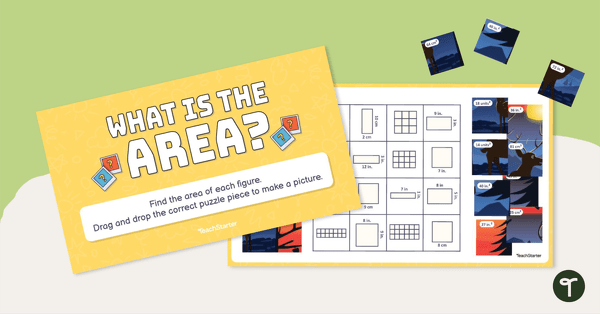 Preview image for Interactive Area Puzzle (Squares and Rectangles) - teaching resource