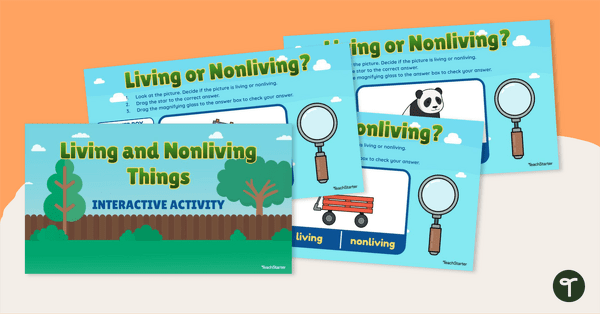 Preview image for Living or Nonliving Things - Interactive Activity - teaching resource