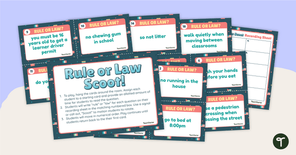 Rule or Law? SCOOT Task Cards teaching resource