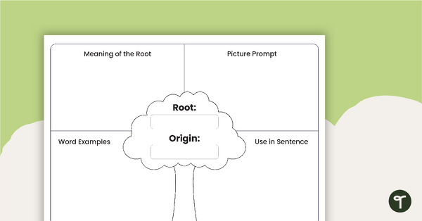 Roots Graphic Organiser Template teaching resource