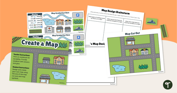 Go to Me on the Map - City Map Project teaching resource
