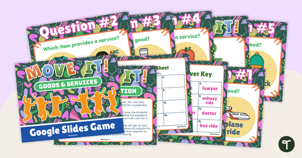 Move It! Goods and Services Slides Game teaching resource