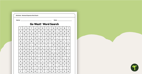 Go to Westward Expansion Word Search teaching resource