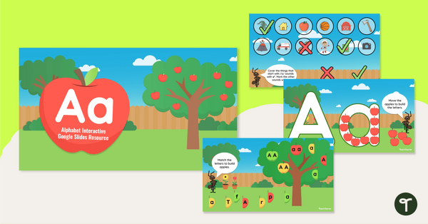 Alphabet Google Interactive - Letter A teaching resource