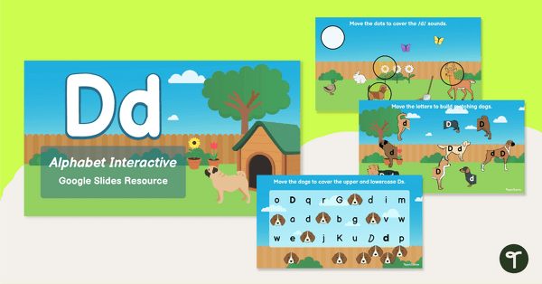 Go to Alphabet Google Interactive — Letter D teaching resource