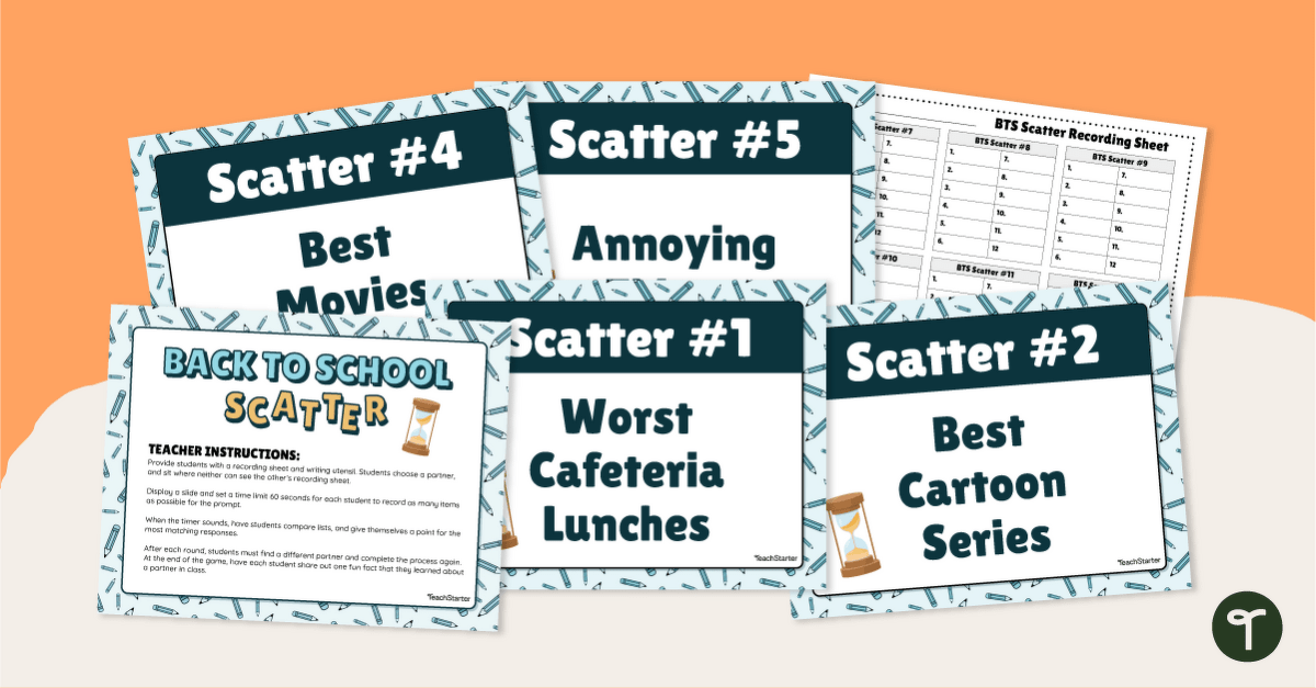 Collaborative Icebreaker - Back to School Scatter Game