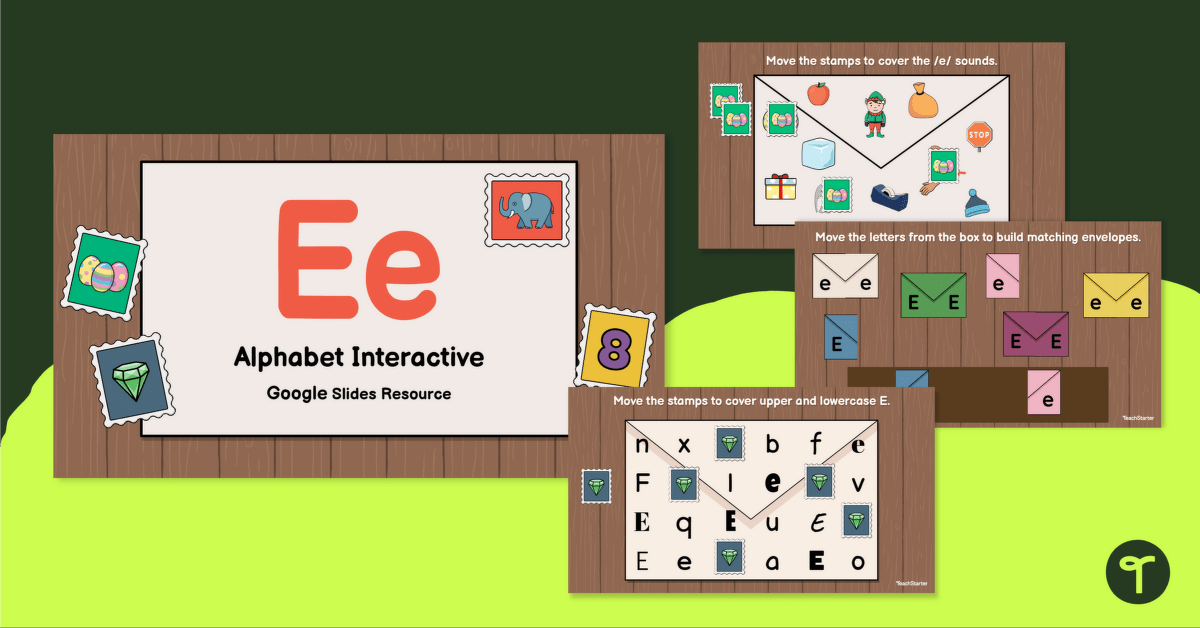 Alphabet Google Interactive – Letter E teaching resource