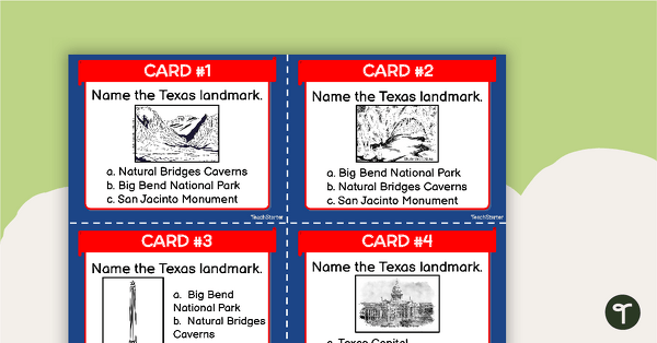 Go to Texas Landmarks Task Cards teaching resource