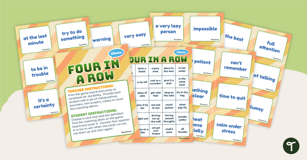 Go to Idioms Four in a Row Game teaching resource