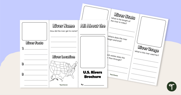 Major U.S. Rivers Brochure Template teaching resource
