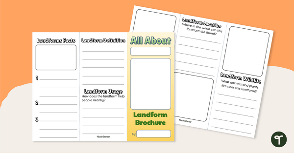Landforms of the World - Brochure Template teaching resource