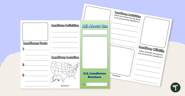 Image of U.S. Landforms Brochure