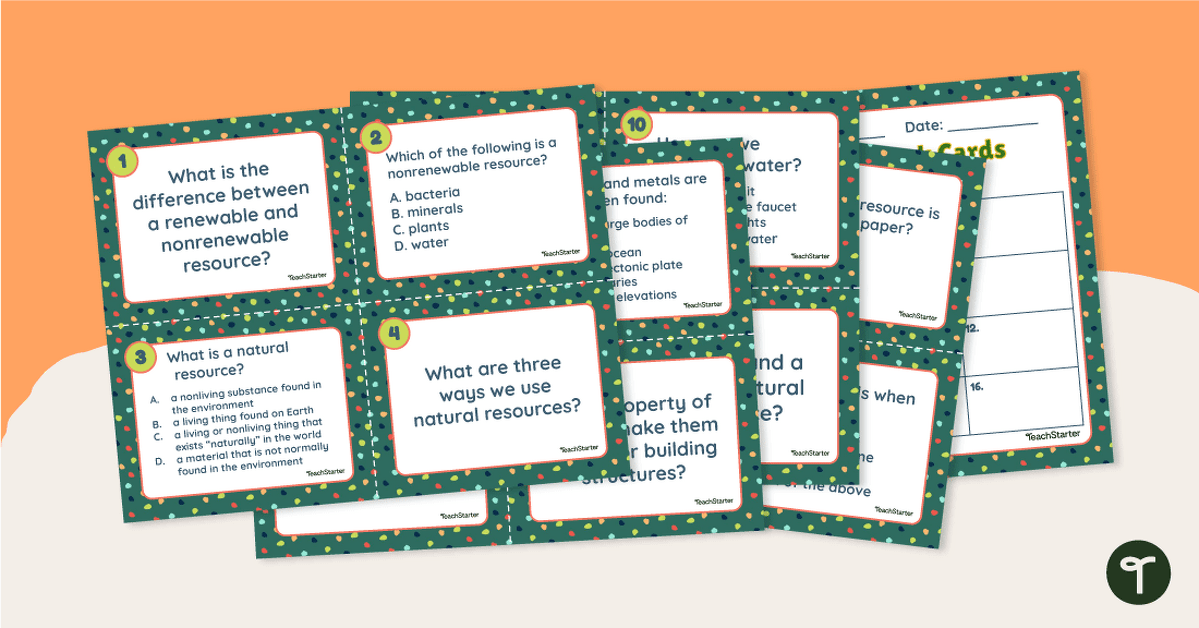 Natural Resources Task Cards teaching resource