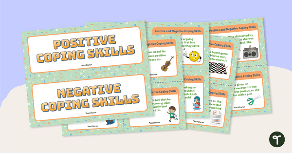 Positive and Negative Coping Skills - Sorting Activity teaching resource
