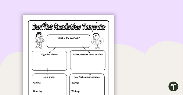 Go to Conflict Resolution Template teaching resource