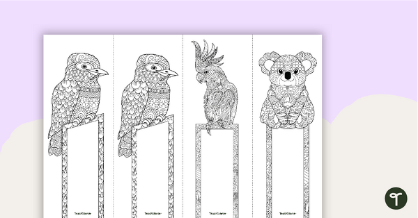 Image of Australian Animals Mindfulness Bookmarks