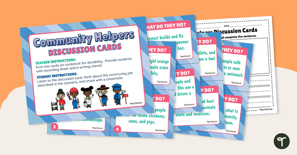 Image of Community Helpers Discussion Cards