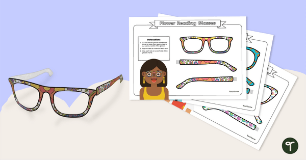 Image of Decorative Reading Glasses Template