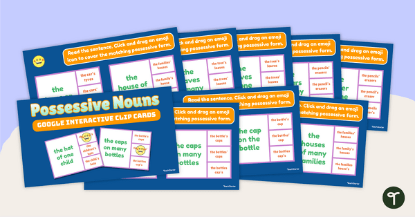 Possessive Nouns - Interactive  Peg Cards teaching resource