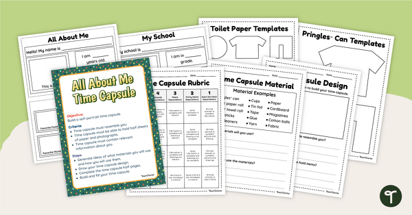All About Me Time Capsule teaching resource
