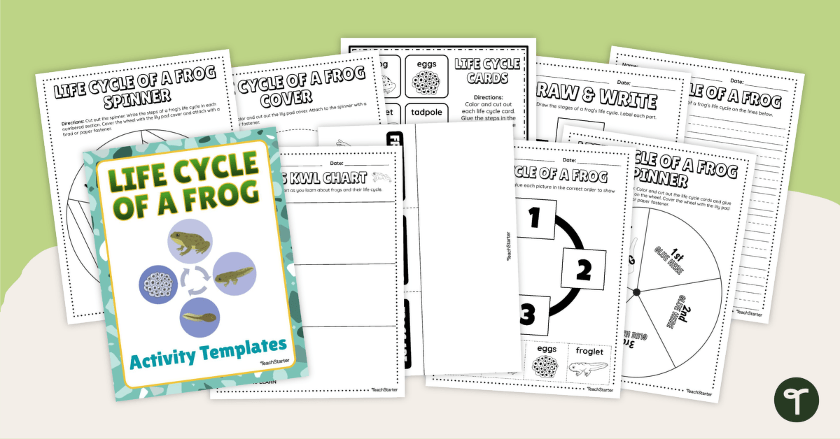 Life Cycle of a Frog – Activity Templates teaching resource