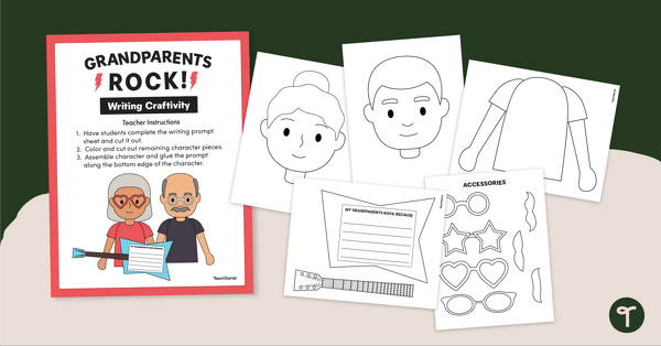 Go to Grandparents Rock! Grandparents Day Craft Activity teaching resource