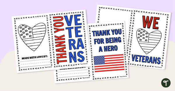 Go to Veterans Day Thank You Cards teaching resource