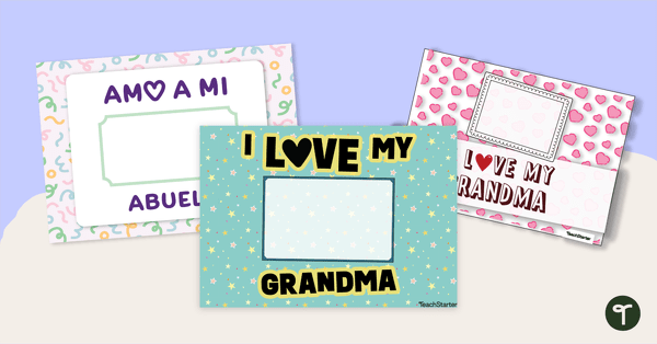 Go to Grandparents Day Picture Template teaching resource